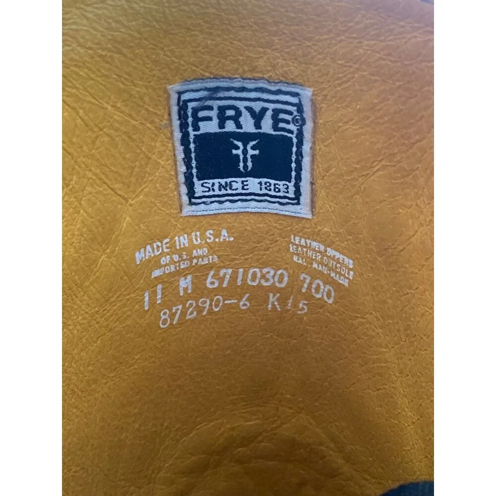 Frye 14L Brown Leather Campus Boots Men's 11 #87290 White Label NWOB Vtg 1980s - Picture 11 of 15